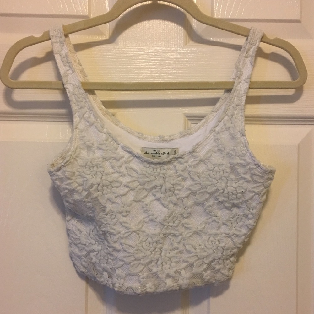 Abercrombie & Fitch White Lace croptop